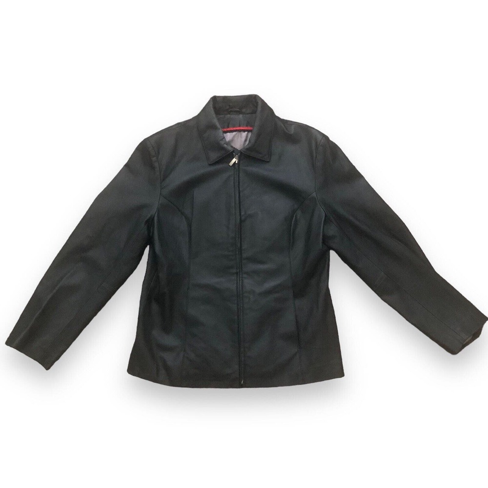Womens‎ Leather Moto Jacket Ciro Citterio Size XL Zipper Please Read
